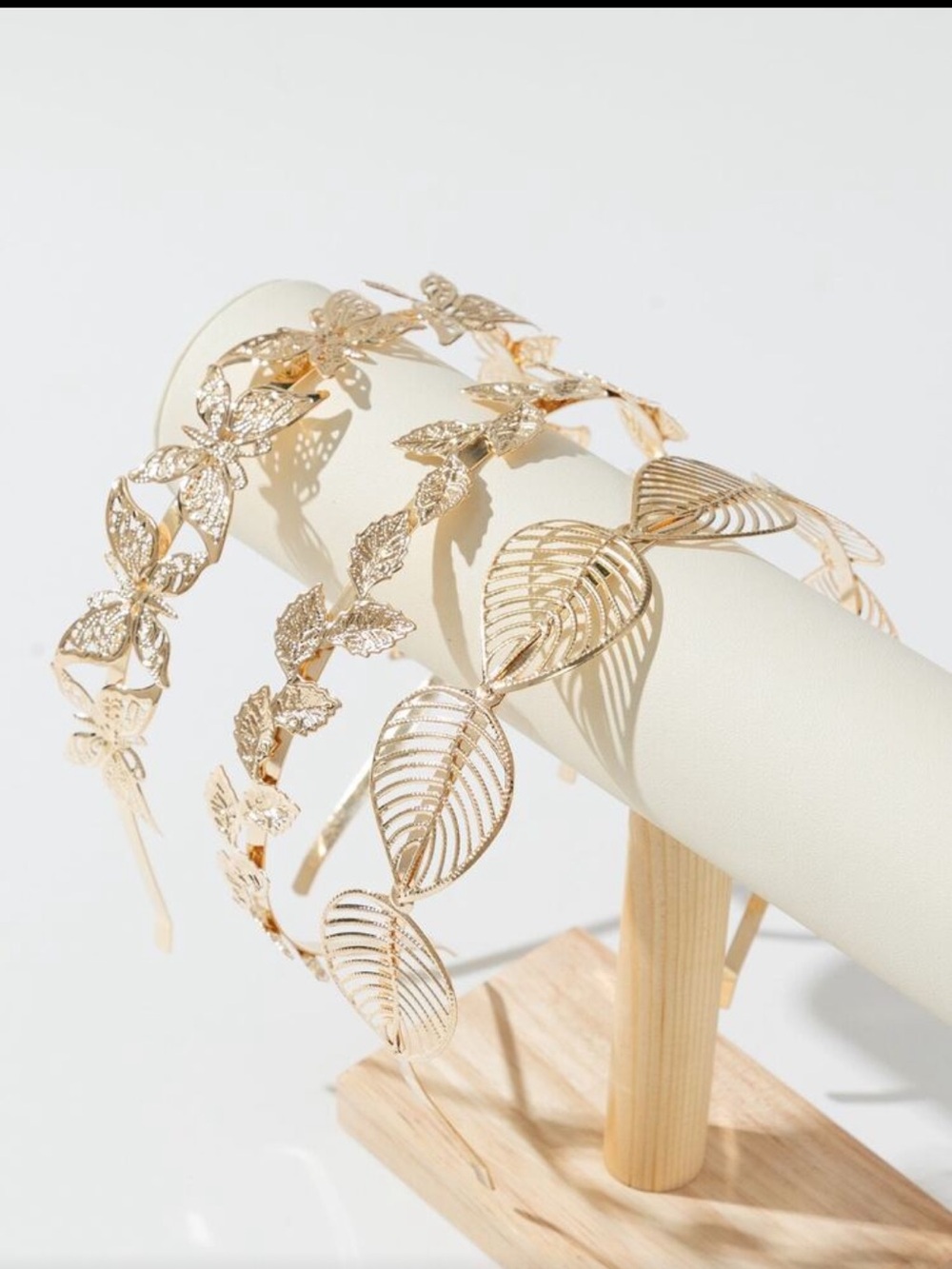 Gold Leaf Filigree Headband - Women's Accessory